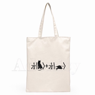 schrodingers gato ciencia simple mujeres paquete elegante bolsa de lona bolsos bolsos de hombro casual compras niñas bolso