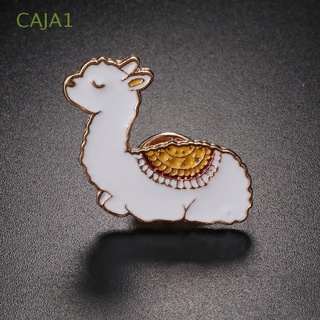 CAJA1 Lovely Alpaca Sheep Brooches Women Girl Kids Animal Enamel Badges Baby Llama Pins Fashion Jewelry Gift Coat Jacket Cartoon Cute Lama Glama