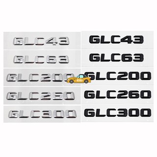 Adhesivo trasero de aleación para Mercedes Benz letra GLC43 GLC63 GLC200 GLC260 GLC300 Auto 3D alfabeto número de tronco emblema de la insignia
