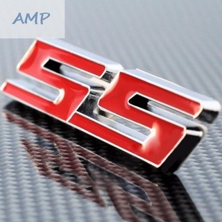 Insignia De Metal Roja SS Emblema De Coche Pegatina Adecuada Para Chevrolet Corvette CamaroNew ^ BABYCITY