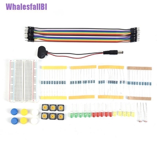 (whalesfallbi) kit de inicio uno r3 mini tabla de pan led puente botón de alambre para arduino diy kit