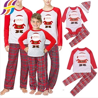 Navidad padre-hijo coincidencia pijamas ropa de navidad configuración familiar ropa niños y padres ropa