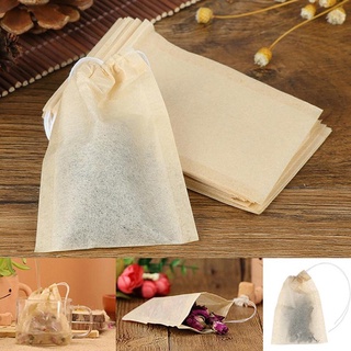 100 unids/lote bolsa de té filtro bolsas de papel vacío cordón bolsas de té para té de hierbas