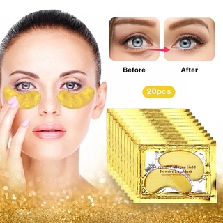 24k oro cristal colágeno máscara de ojos cara Anti arrugas Gel sueño oro máscara parches de ojos colágeno hidratante máscara de ojos cuidado de los ojos (1)