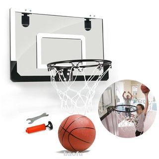 Juego de aro de baloncesto transparente para colgar en la pared con bola inastillable