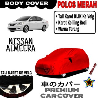 Nissan Almeera - funda para coche (rojo, liso, color rojo)