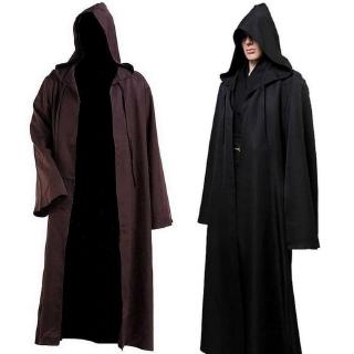 Hombre con capucha capa Cape Jedi Cosplay túnica ropa