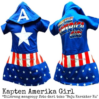 Capitán américa niña disfraz ropa de niños
