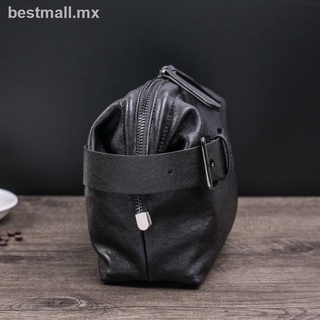 Small Ck Genuine Men's Clutch Bag Men's Leather Soft Leather Clutch Bag Men's Bag Casual Sheepskin Large-Capacity Men' (2)