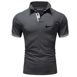 🔥ready Stock🔥Nike Men's Plain Polo Shirt Short Sleeve T-Shirt Summer Business Casual Lapel Polos Tennis Shirt Top