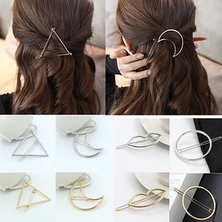 be fashion mujeres geometría oro plata tono triángulo horquilla clip de pelo accesorios para el cabello