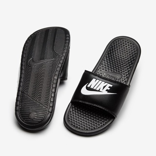 Nike Sandalia Benassi Hombres Mujeres Zapatillas Negro-Oro Playa Chanclas (5)