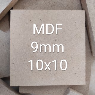 Mdf - tabla de madera (10 x 10 cm, grosor 9 mm)