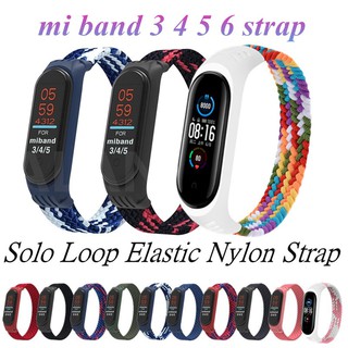 Nylon Braided Solo Strap For Xiaomi Mi Band 6 5 4 3 Breathable Sport Wristband for mi band 5 band 4band 3 Replaceable Strap for Amazfit Band 5