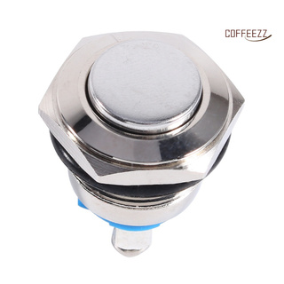 coffeezz 12V 16 mm impermeable coche vehículo Metal momentáneo botón de encendido/apagado bocina interruptor (5)