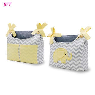 BFT 2 Pcs Baby Crib Storage Bag Lace-up Hanging Organizer Cot Care Essentials Diaper Pocket