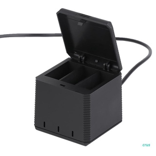 crus caja de carga de 3 canales usb cámara cargador de batería pantalla de alimentación para -gopro hero 9 negro cámara de acción accesorios