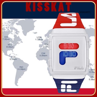 KISS-GFX FILA - reloj de pulsera Digital Unisex con banda de silicona deportiva
