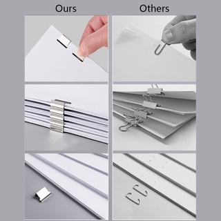ghulons reutilizable portátil binder clips 1x dispensador 8x clips abrazaderas de papel transparente simple organizador clip satisfacer diferentes necesidades (4)