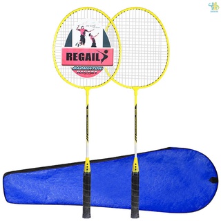 Raqueta de bádminton de calidad Ferroalloy raqueta de bádminton ligera resistente raqueta de bádminton con bolsa de deportes al aire libre interior