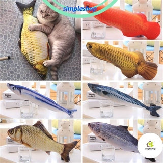 simple juego catnip interactivo pez artificial mascota gato juguetes rascar menta masticar gatito relleno