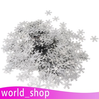 [worldshop] 30g navidad copo de nieve mesa scatter confeti decoración de navidad plata