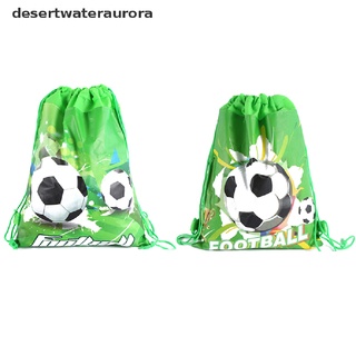desertwateraurora - bolsa de fútbol no tejida con cordón, mochila para niños, viajes, escuela, bolsas de regalo dwa