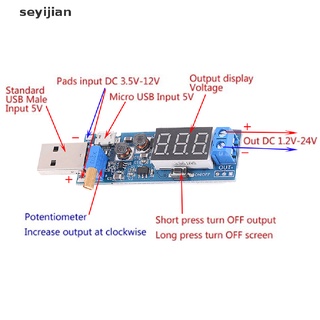 [seyj] dc-dc usb step up/down fuente de alimentación módulo boost convertidor 5v a 3.3v/12v cxb