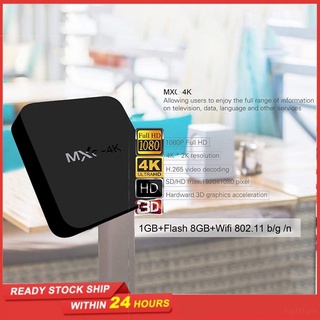 【Fast shipments】 2019 MXQ 4K TV BOX Android 7.1 Quad Core Smart Media Player 1GB+8G 2.4G WiFi HD wildlife.mx