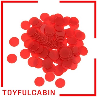 [TOYFULCABIN] 100 x opacos plástico juego de mesa contadores Tiddly winks Numeracy enseñanza rojo
