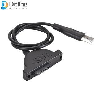 [dcline] Cable De Unidad Óptica SATA USB 2.0 Adaptador De 7 + 6 Pines Para Laptop CD-ROM DVD