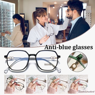 Gafas de bloqueo de luz azul antiojos de la moda de marco de Metal gafas para lectura juego de ordenador