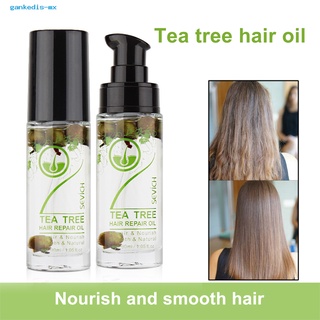 gankedis Rich Nutrients Hair Care Oil Scalp Hair Conditioner Tea Tree Essential Oil Anti-frizzy for Salon