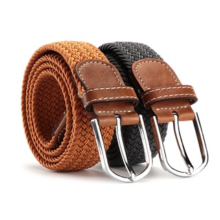 sharon hombres mujeres trenzado elástico cinturón casual cintura cinturones de lona moda deportes al aire libre hebilla de cuero pu clásico tela elástica (4)
