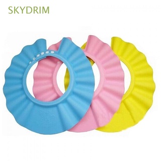 SKYDRIM Baby Bath Cap Hat Soft Protector Hair Shield Kid Shampoo Shower Safe Adjustable Wash/Multicolor (1)