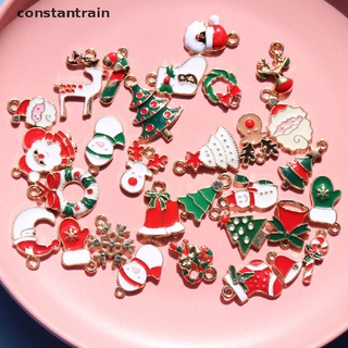 [Cons] Christmas Mixed Enamel Santa Claus Tree Charms Pendants DIY Jewelry Making Craft MX131-3