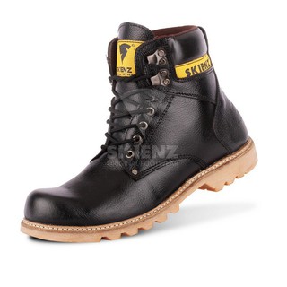 Holton negro | Zapatos de los hombres botas de primavera Casual trabajo oficina seguridad negro cuero zapatos originales