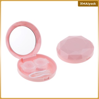 [xmaiyock] diamond mini lente de contacto kit de viaje caso pinzas espejo conjunto tamaño de bolsillo