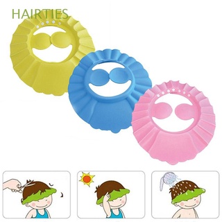 HAIRTIES niños niñas bebé ducha tapas protección oído lavado escudo champú sombrero portátil impermeable moda niños ajustable protección de los ojos baño visera