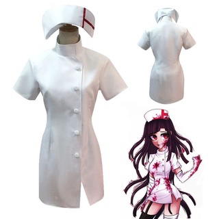 dangan ronpa 2 desesperación mikan tsumiki enfermera vestido cosplay disfraz uniforme falda regalo (1)
