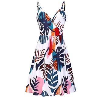 Women Casual Loose Mini Dress Fashion Beach Style Sleeveless Temperamental (7)