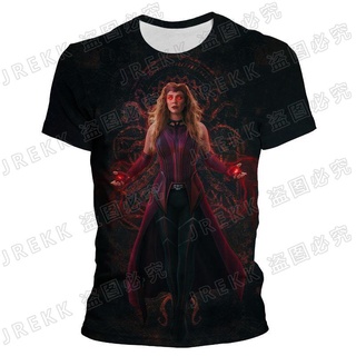 Fashion Marvel Avengers Wanda Vision boy girl kid T shirt Scarlet Witch Tees 3D Printed Top