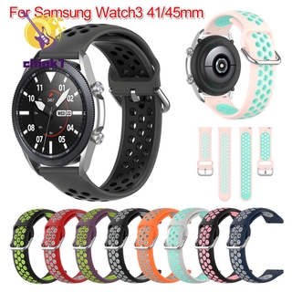 CHINK Two-tone reemplazo de silicona banda de pulsera correa para Samsung Galaxy Watch 3 41mm 45mm