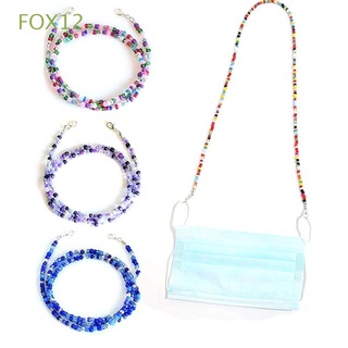 FOX12 Trendy Crystal Bead Chain Anti-lost Glasses Chain Face protection Necklace Women All-match Men Fashion Neck Straps Mixed Color protection Cord Holders