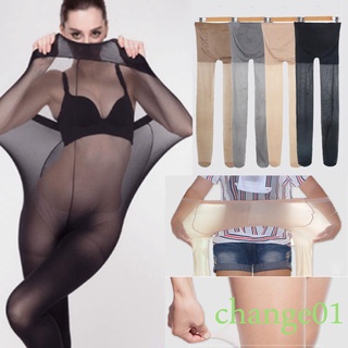 ❣Hk❉Mujeres Sexy 30D transparente pantimedias Color sólido Super elástico alargar medias señora primavera verano sin costuras (1)