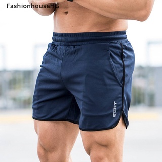 fashionhousehg verano de los hombres pantalones cortos de correr deportes fitness pantalones cortos de secado rápido gimnasio slim shorts venta caliente