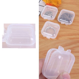 caja organizadora de plástico transparente para orejas/joyería/caja de almacenamiento de ganchos de pescado