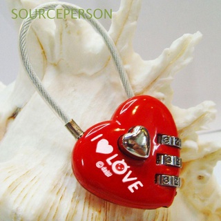 SOURCEPERSON Cute Lock Digits Digital Lock Padlock Wedding Shape Mini Suitcase Alloy Password Love Heart Lock/Multicolor