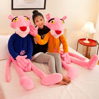 Muñeca pantera rosa traviesa leopardo peluche lindo suéter de almohada (3)