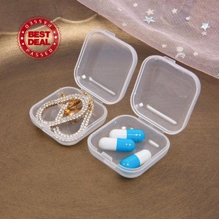 caja de medicina pequeña cansada portátil sellada caja de medicamentos con pastillas transparente b8q0